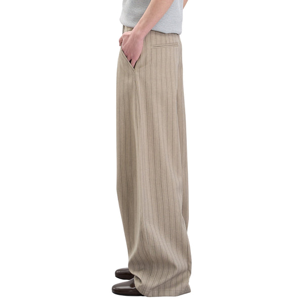 Vintage Pinstripe Baggy Wide-Leg Trousers