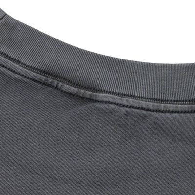 Distressed Raw Hem Boxy Cotton T-Shirt