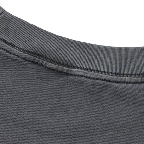 Distressed Raw Hem Boxy Cotton T-Shirt