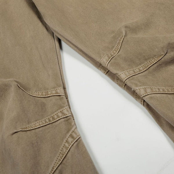 Adjustable Cuffs High Waist Wide Leg Beige Cargos