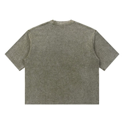 Snowflake Garment Dyed Waffle Knit Tee