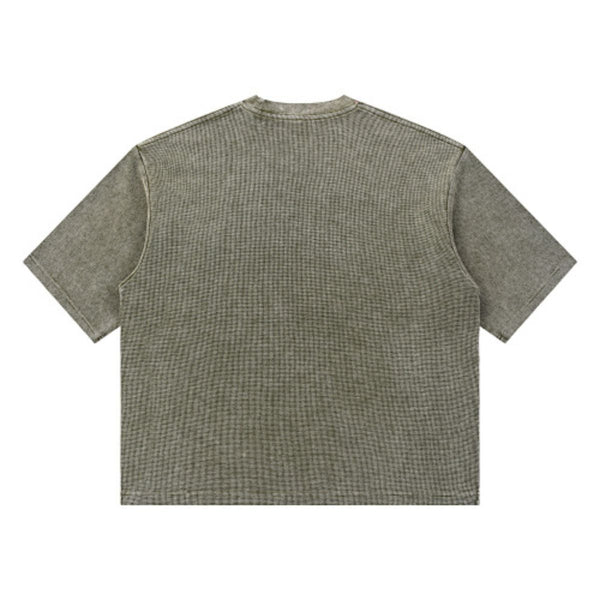 Snowflake Garment Dyed Waffle Knit Tee