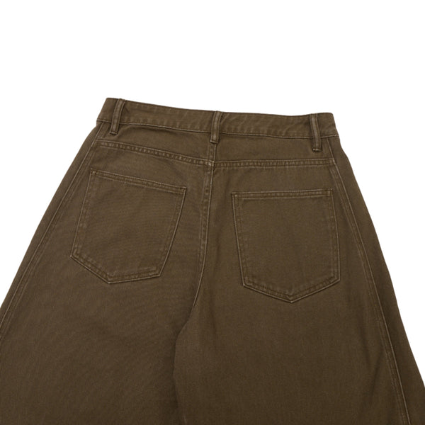 Vintage Washed Cleanfit Straight Cut Wide Leg Denim Shorts