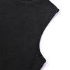 Black Washed Cotton Ripped Muscle Tank 8.25oz