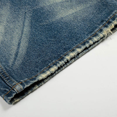 Light Wash Wide Leg Button Front Denim