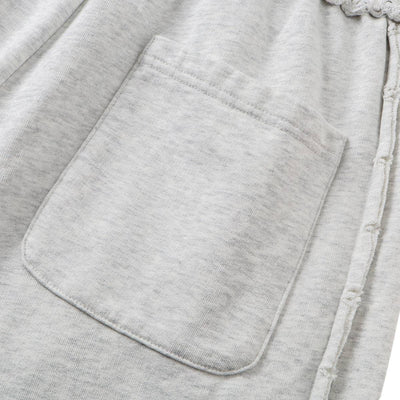 Relaxed Raw Hem Puddle Pants