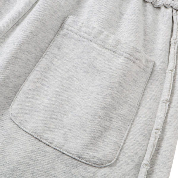 Relaxed Raw Hem Puddle Pants