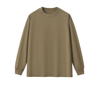 Solid Loose Fit Long-Sleeve Cotton T-Shirt 9.15oz