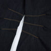 Premium Raw Denim Panel Stitch Wide-Leg Jeans