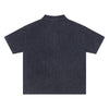Retro Distressed Waffle Vintage Wash Polo T-Shirt