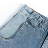 Vintage Slub Embroidered Curved Blade Relaxed Jeans