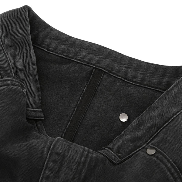 Men's Distressed Punk Cargo Pants – Loose Wide-Leg Streetwear