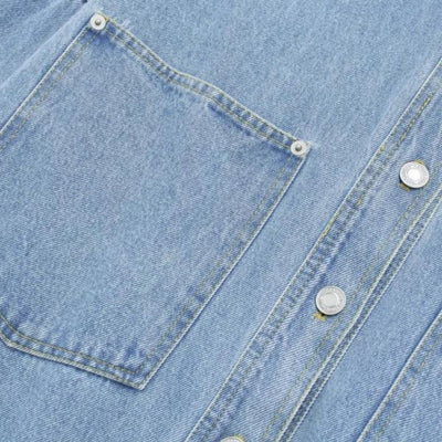 Fashion Lapel Long-sleeved Denim Shirt Jacket