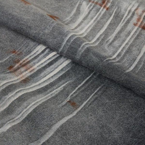 Men's Distressed Washed Denim Cargo Pants Wide Leg Paint Tie-Dye Unique