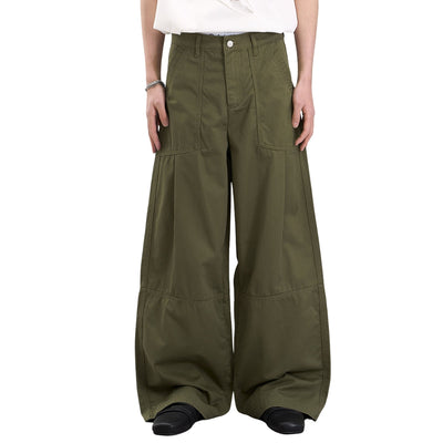 Baggy Wide-Leg Relaxed Utility Cargo Pants