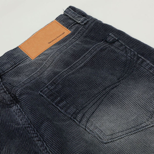 Faded Grey Vintage Wash Wide-Leg Jeans