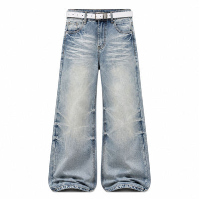 Vintage Washed Wide Leg Bootcut Denim Jeans