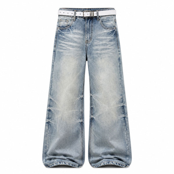 Vintage Washed Wide Leg Bootcut Denim Jeans
