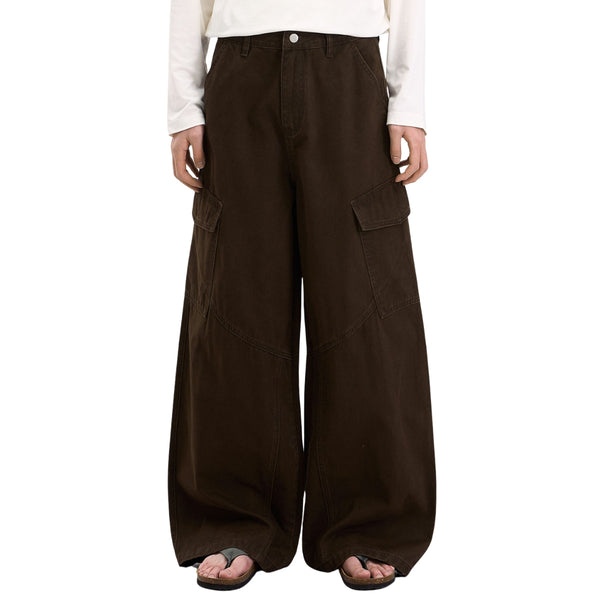 Vintage Baggy Paneled Straight-Leg Cargo Pants