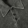 Two Tone Vintage Wash Contrast Panels Polo Shirt