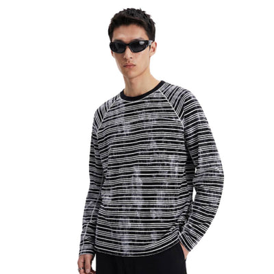 Vintage Dirty Dye Raglan Stripe Long Sleeve Tee