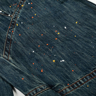 Paint Splatter American High Street Wide Denim