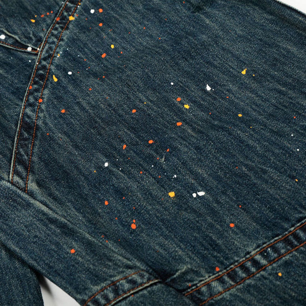 Paint Splatter American High Street Wide Denim