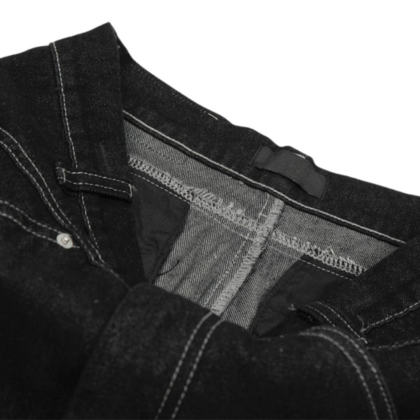 Men's Loose-Fit Pleated Scythe-Cut Wide-Leg Pants