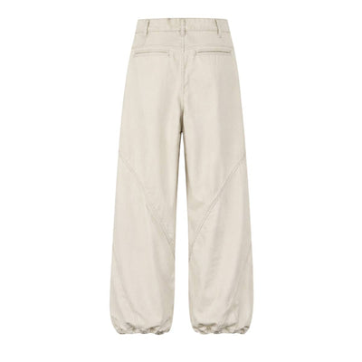 Striped Corduroy Patchwork Relaxed Fit Multi-Pocket Utility Cargo Pants