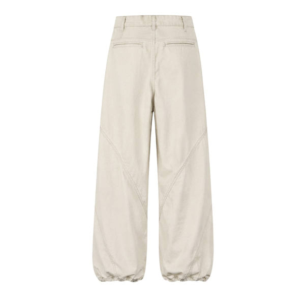 Striped Corduroy Patchwork Relaxed Fit Multi-Pocket Utility Cargo Pants