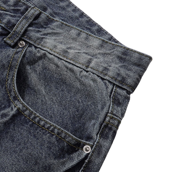 Vintage Whiskered Straight Leg Jeans