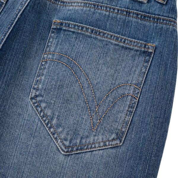 Paris Button Baggy Wide-Leg Denim Jeans