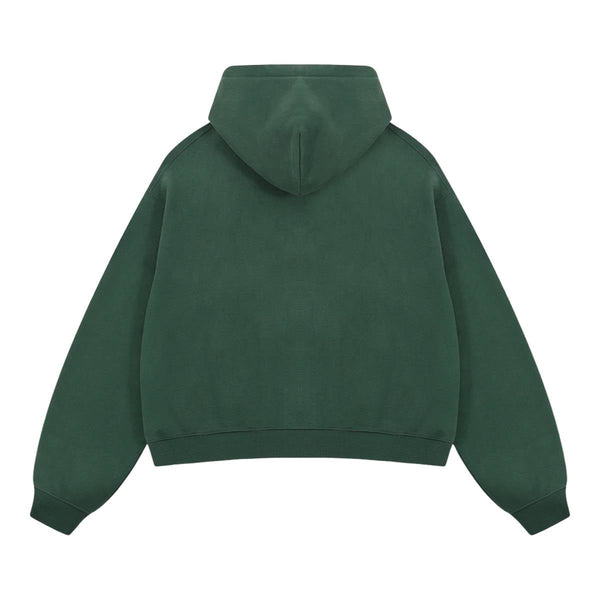Dual Zipper Fleece Hooded Streetwear Hoodie