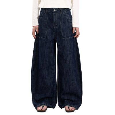 Vintage Slub Carpenter Baggy Denim Pants