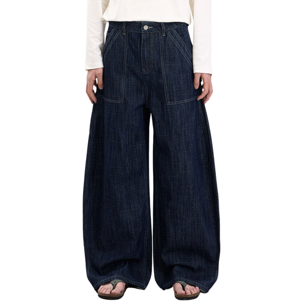 Vintage Slub Carpenter Baggy Denim Pants