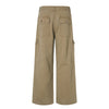 Vintage Workwear Wide-Leg Cargo Pants Multi Pocket Washed