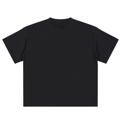Relaxed Fit Boxy Solid Color Minimal Tee