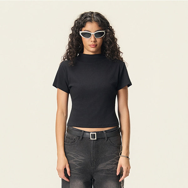 Minimal Textured Knit Fit T-Shirt