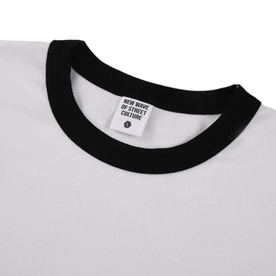 Crew Neck Boxy Fit Ringer Tee 220gsm