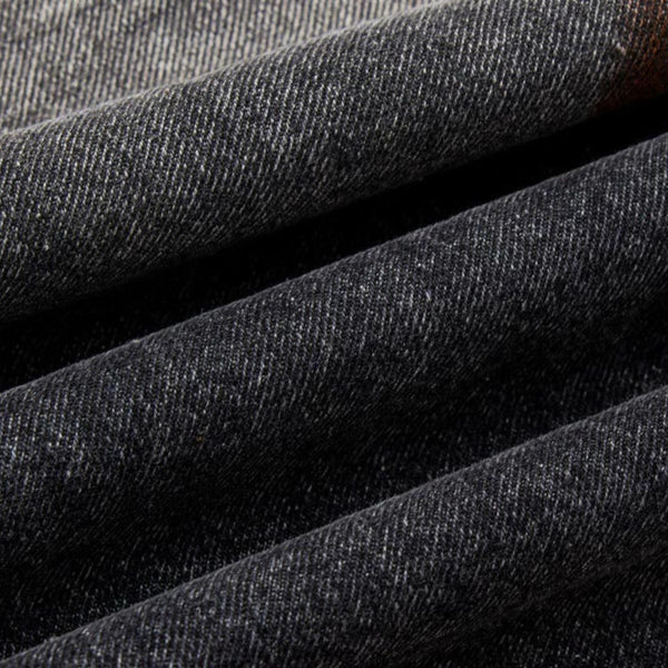 Men's Distressed Washed Denim Cargo Pants Wide Leg Paint Tie-Dye Unique