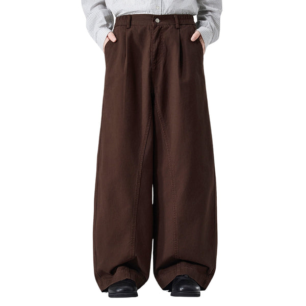 Relaxed Fit Wide Leg Casual Pants