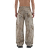 Muddy Wash Denim Texture Loose-Fit Jeans