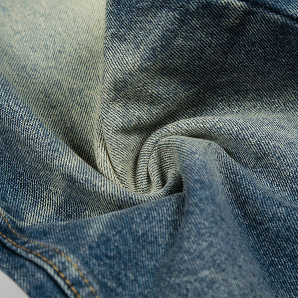 Light Wash Wide Leg Button Front Denim