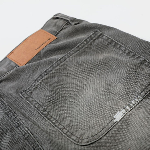 Wide Leg Banana Jeans Cat Whisker Painted Denim