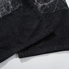 Marble Pattern Panels Black Wide Leg Painter Pants