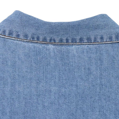 Women's Denim Shirt Stylish Blouse Layered Design Top