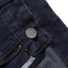 Star Print Washed Denim Capri Shorts