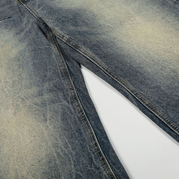 Distressed High Waist Wide Leg Jeans