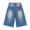 Vintage Sand Wash Straight Leg Denim Shorts