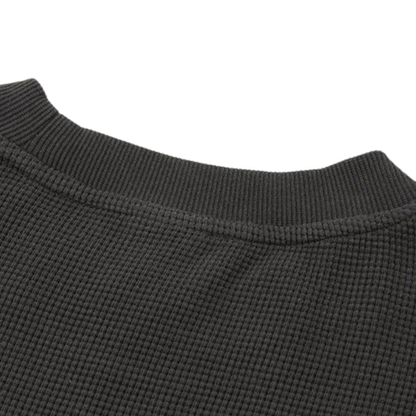 Vintage Waffle Knit Contrast Stitch Oversized T-Shirt